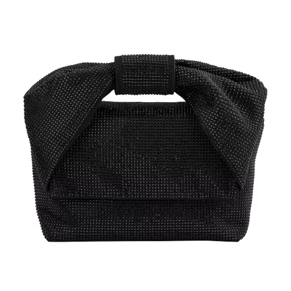 Olga Berg Alinta Hotfix Top Handle Bag in Black